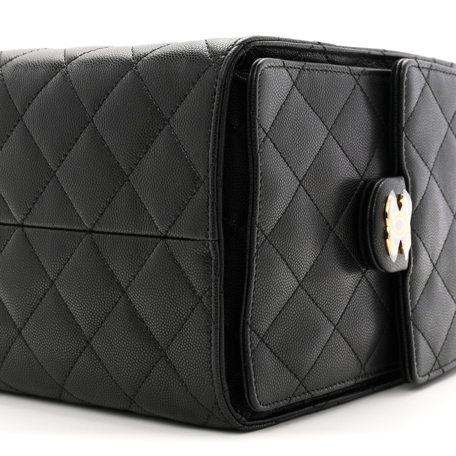 Caviar Quilted Medium CHNL 25 Handbag Black