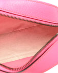 GG Supreme Monogram Textured Dollar Calfskin Web Ophidia Small Crossbody Bag Beige Ebony Fuchsia