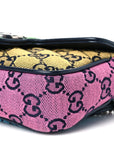 Monogram Multicolor Matelasse Diagonal Super Mini GG Marmont Shoulder Bag Green Blue Yellow Light Blue Pink