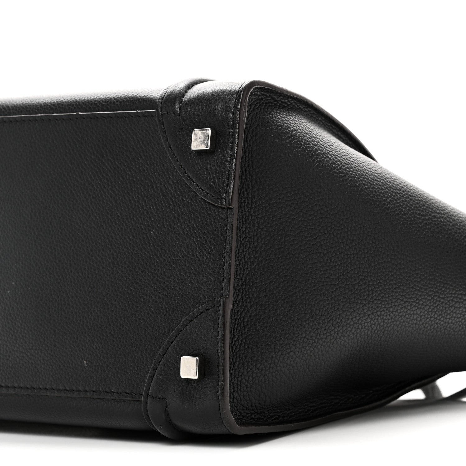 Drummed Calfskin Mini Luggage Black