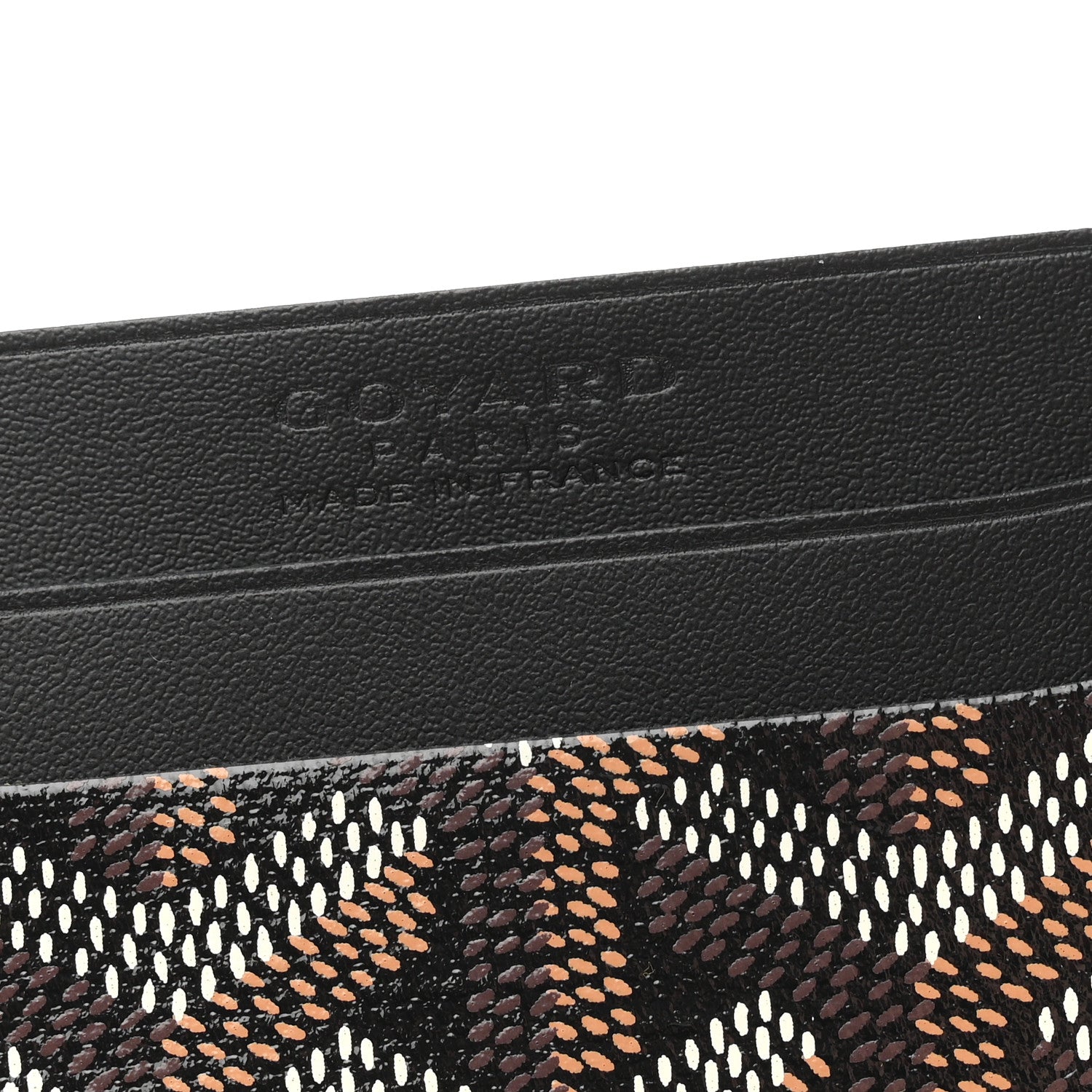 Goyardine Saint Sulpice Card Holder Black