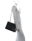 Calfskin Mega Check Small Banwell Tote Black