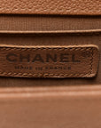 Caviar Quilted Medium Boy Flap Light Brown