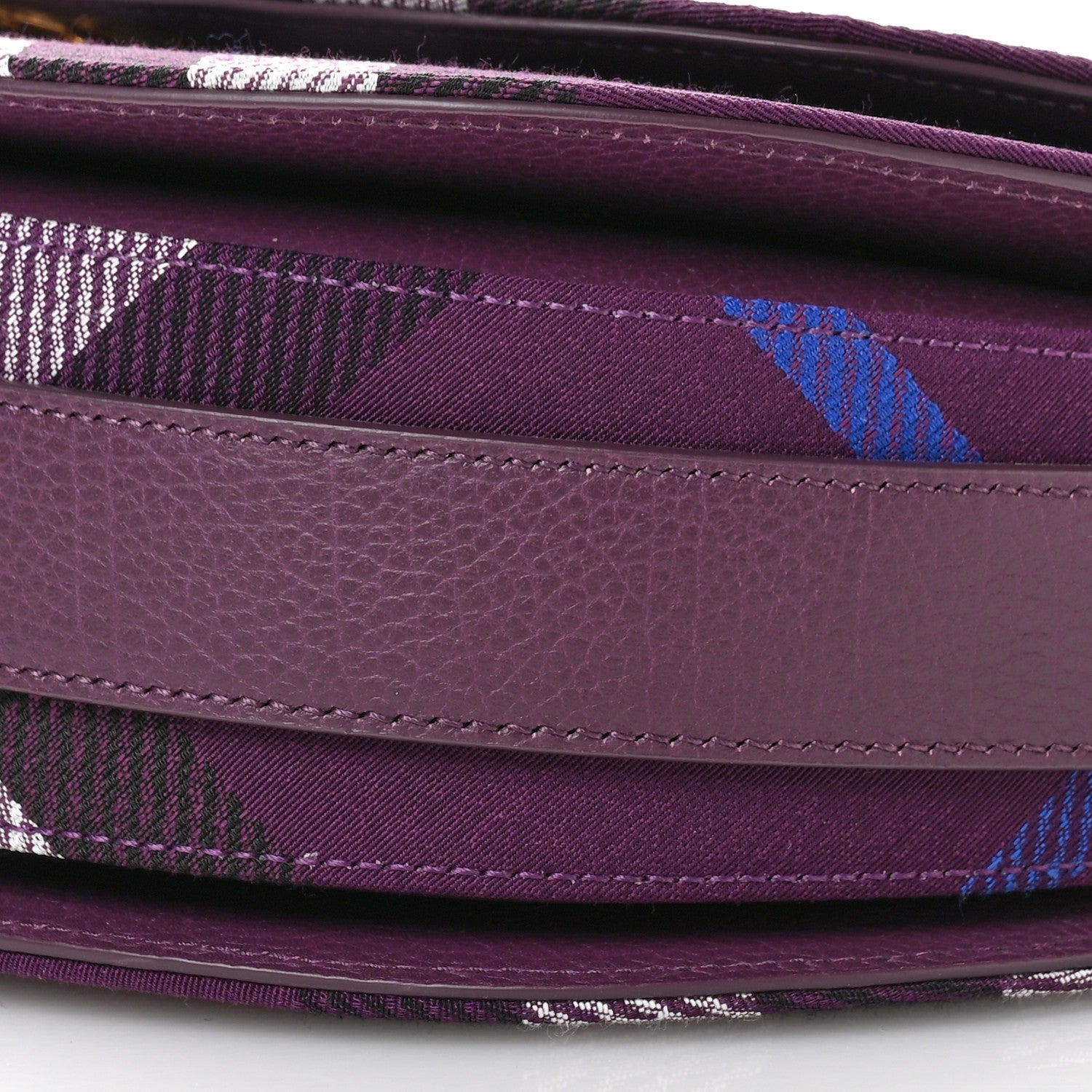 Jacquard Check Medium Rocking Horse Crossbody Pansy