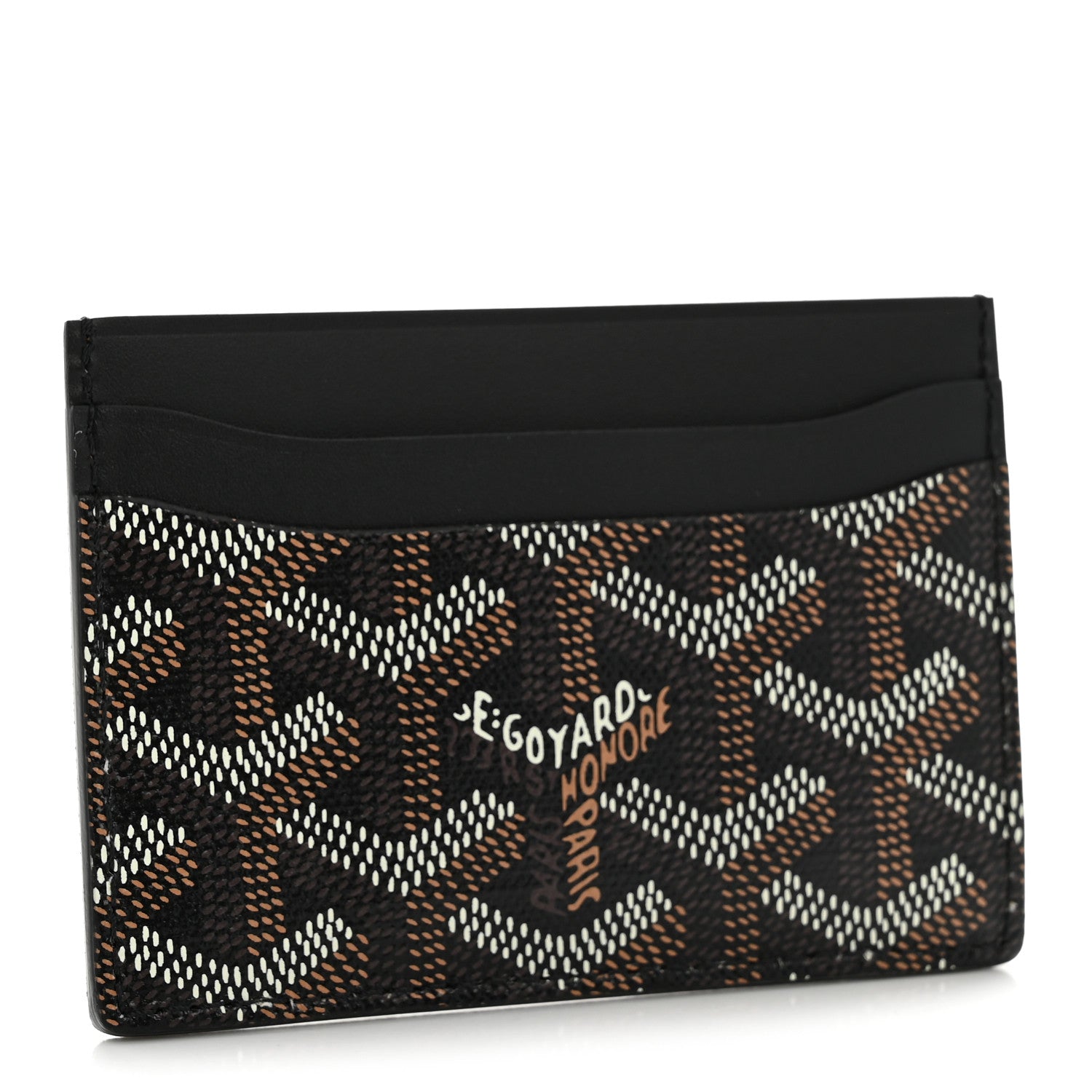 Goyardine Saint Sulpice Card Holder Black
