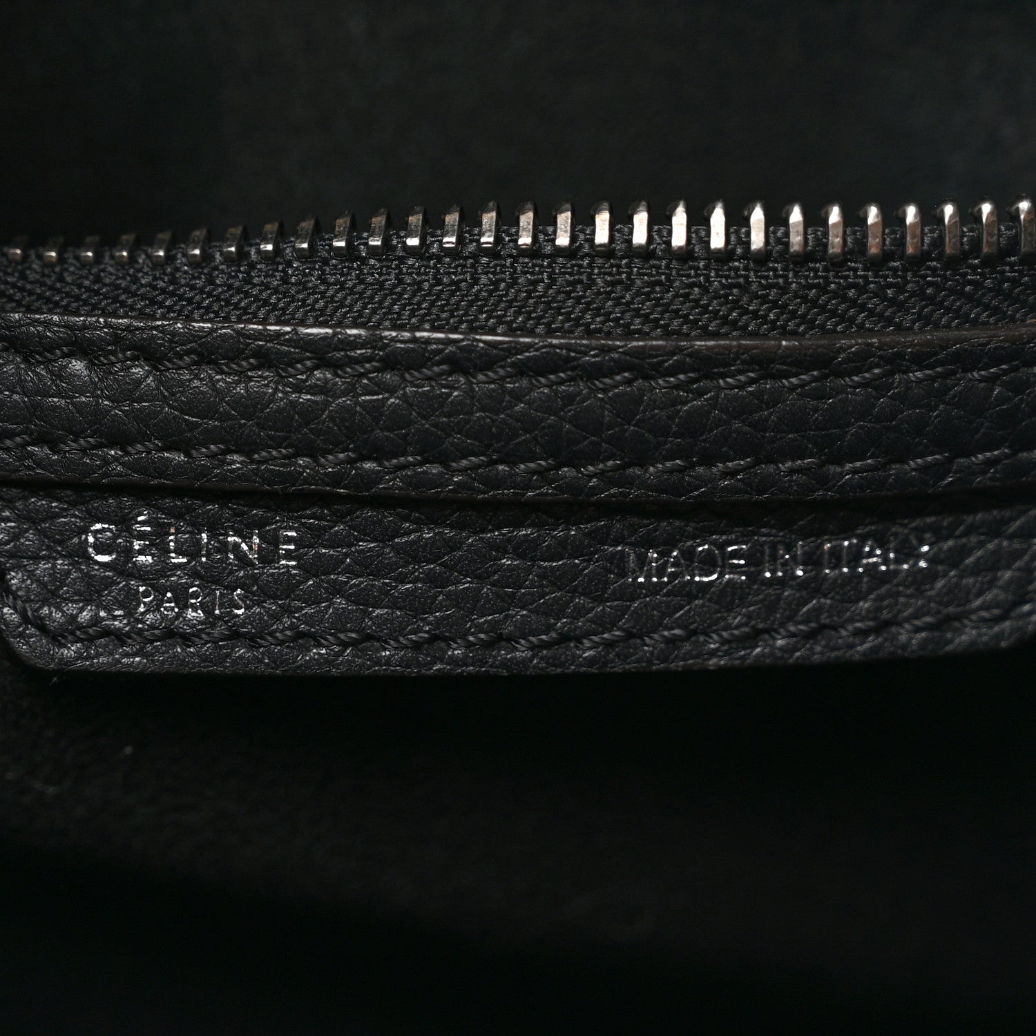 Drummed Calfskin Micro Luggage Black