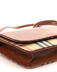 Calfskin House Check Hampshire Wallet On Chain Tan