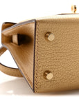 Metallic Chevre Chamkilight Mini Kelly Sellier 20 Dore