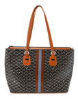 Goyardine Stripe Sac Marie Galante GM Black Gold