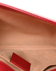 Calfskin Matelasse Mini GG Marmont Shoulder Bag Hibiscus Red
