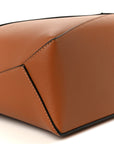 Calfskin Small Puzzle Edge Bag Tan