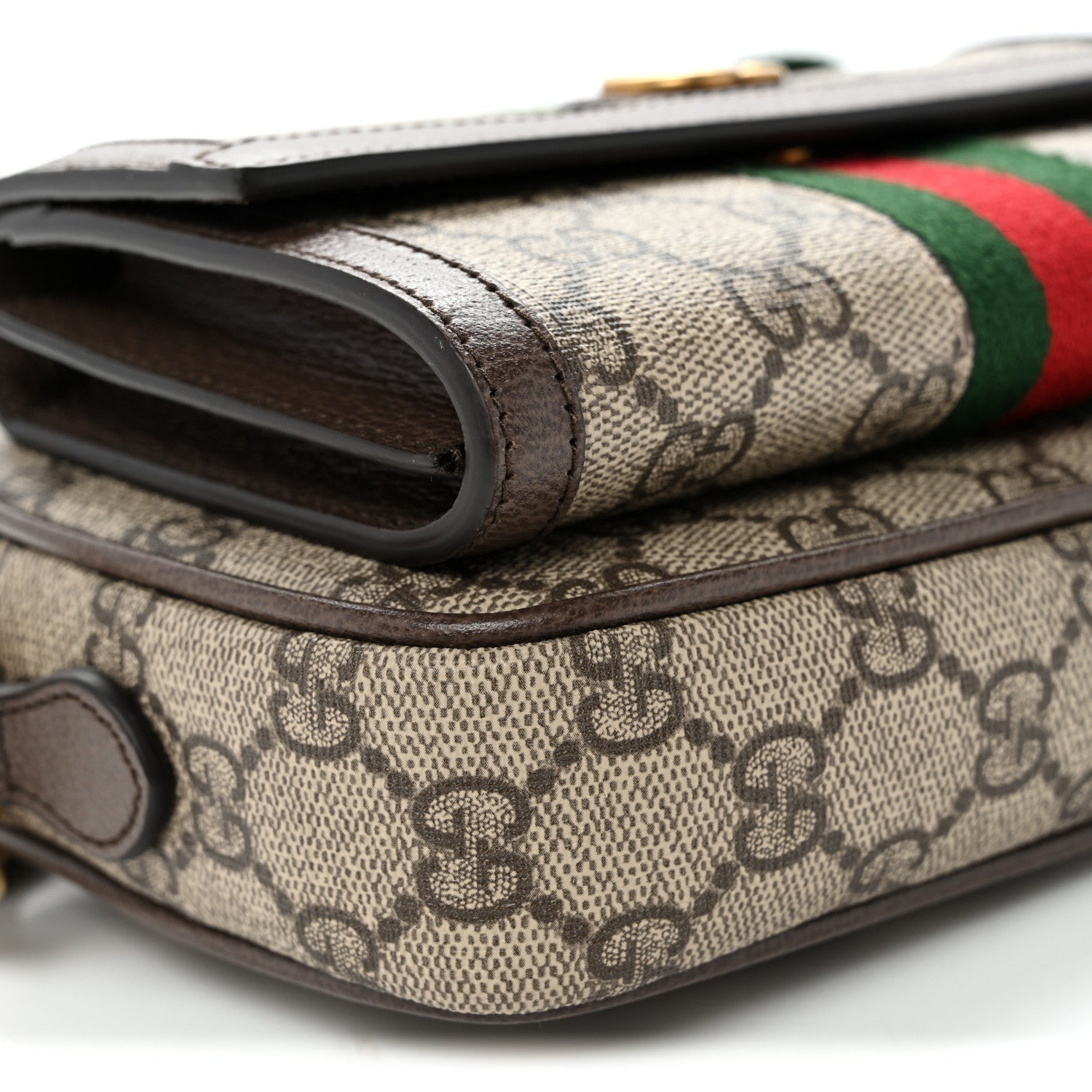 GG Supreme Monogram Web Mini Ophidia Bag Beige Ebony