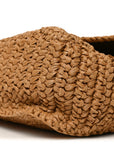 Raffia Calfskin Monogram Medium Niki Chain Satchel Natural