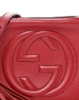 Pebbled Calfskin Small Soho Disco Bag Tabasco Red
