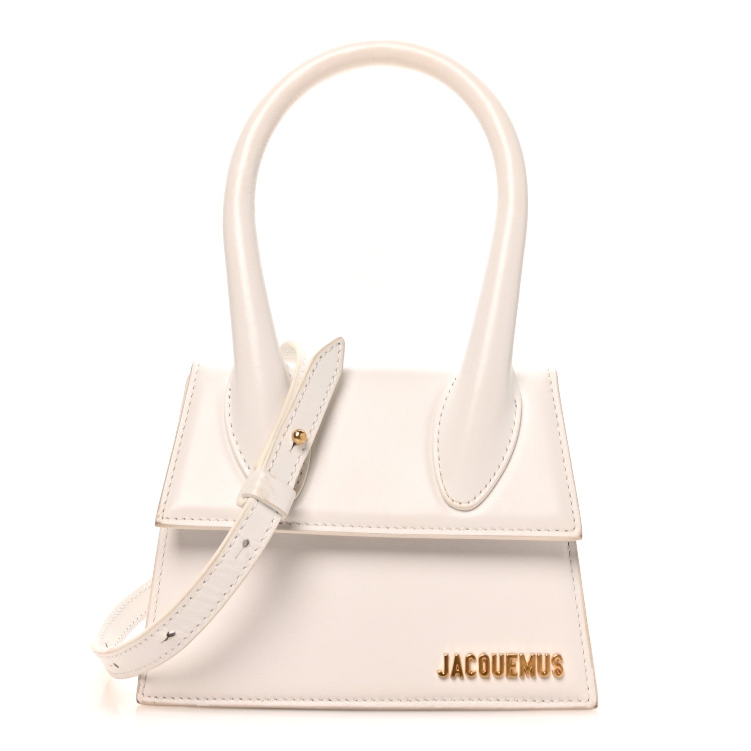 Smooth Calfskin Le Chiquito Moyen White