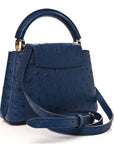 Ostrich Capucines Mini Indigo