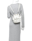 Caviar Quilted Mini Business Affinity Backpack White