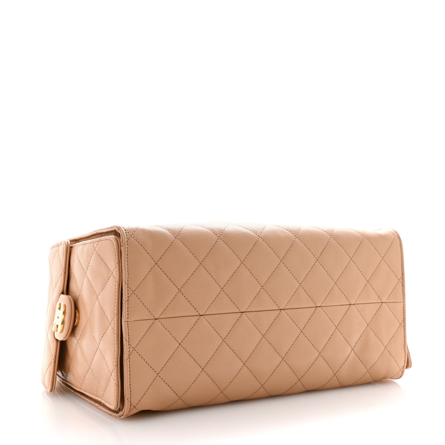 Caviar Quilted Medium CHNL 25 Handbag Beige