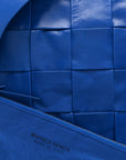 Paper Calfskin Maxi Intrecciato Cassette Messenger Blue