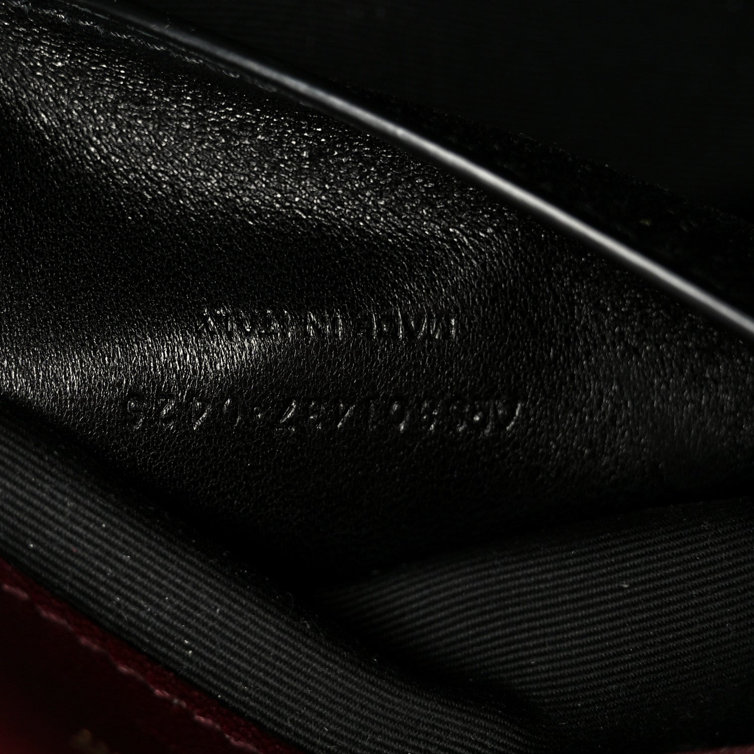 Lambskin Chevron Quilted Small LouLou Rouge Cabernet