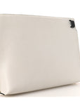 Calfskin Mushroom T Pouch Bag White