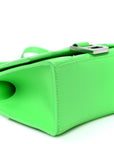 Shiny Box Calfskin Hourglass Top Handle Bag XS Fluo Green