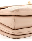 Lambskin Quilted Small Trendy Spirit Top Handle Bag Beige