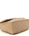 Lambskin Quilted Large CHNL 19 Flap Beige