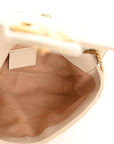 Calfskin Matelasse Super Mini GG Marmont Shoulder Bag White