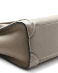 Drummed Calfskin Nano Luggage Souris