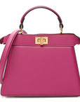Shiny Nappa Petite Peekaboo I SEE U Satchel Ciclamino Pilar