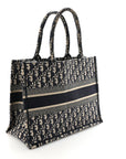 Oblique Medium Book Tote Blue Multicolor