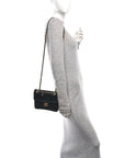 Calfskin Braided Mini My Own Frame Flap Black