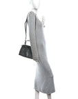 Ostrich Shiny Nappa Mini Peekaboo Iconic Satchel Grey