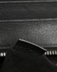 Drummed Calfskin Micro Luggage Black