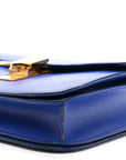 Box Calfskin Medium Classic Box Flap Bag Indigo