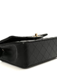 Lambskin Quilted Mini Rectangular Flap Black