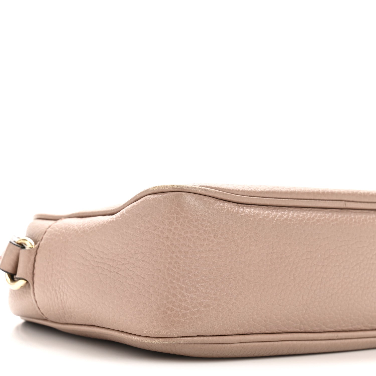 Pebbled Calfskin Small Soho Disco Bag Rose Beige
