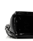 Patent Check Embossed Small Bilmore Tote Black