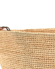 Calfskin Raffia Paulas Ibiza Pochette Bag Natural Tan