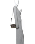 GG Supreme Monogram Textured Calfskin Super Mini Ophidia Shoulder Bag Beige Ebony New Acero
