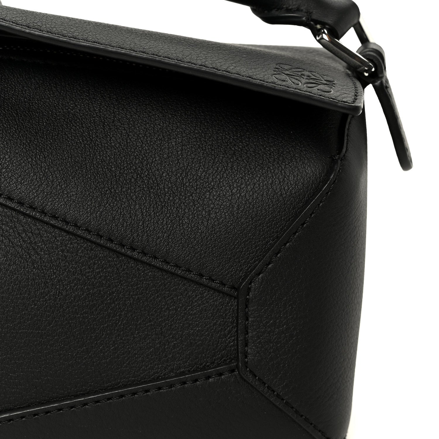 Calfskin Mini Puzzle Edge Bag Black