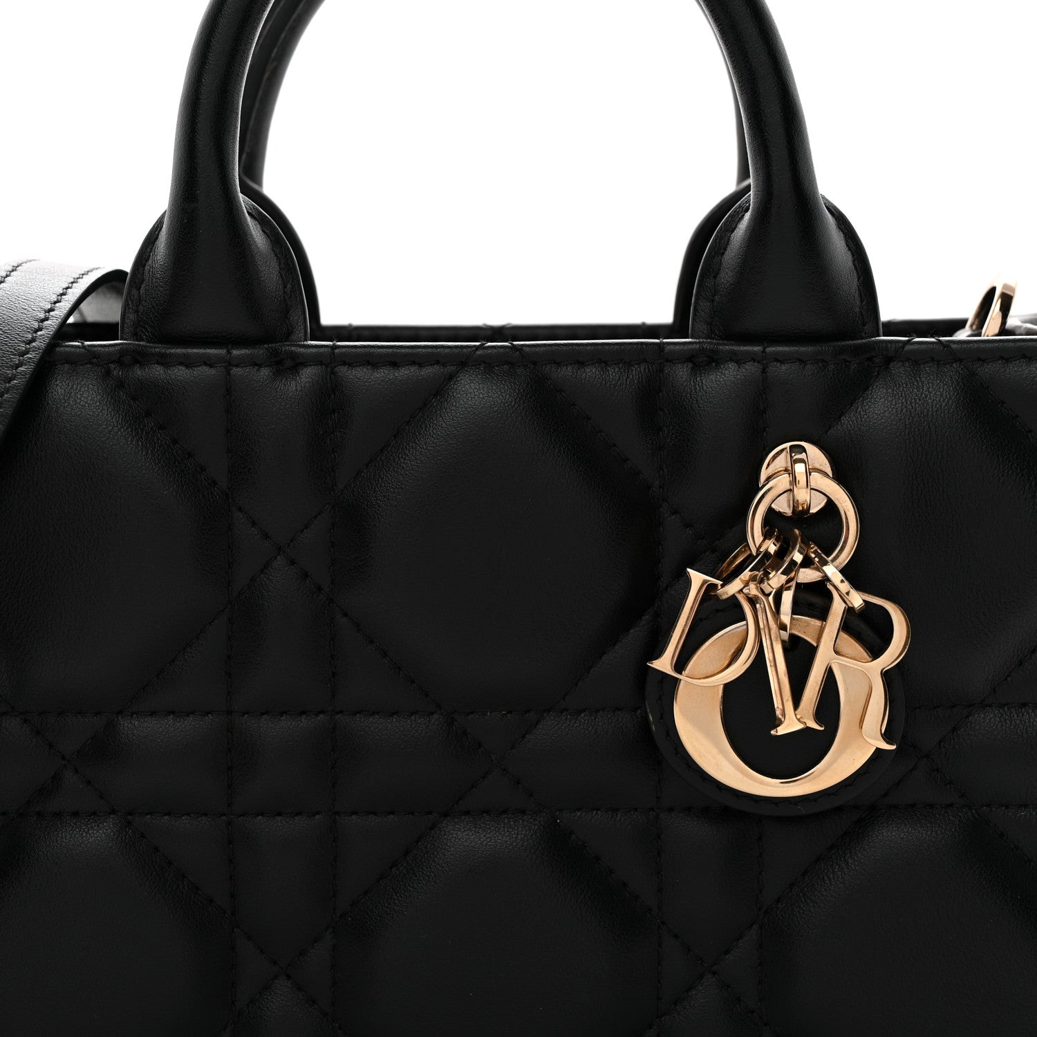 Calfskin Macrocannage Mini Book Tote Black