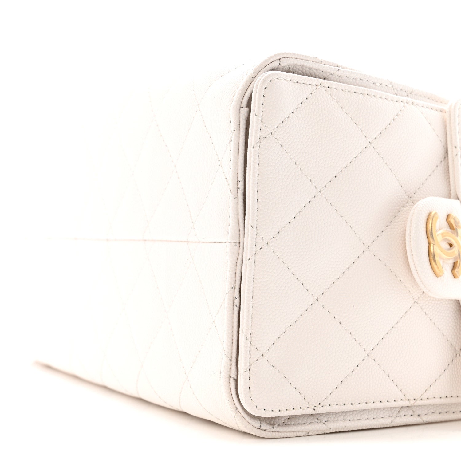 Caviar Quilted Small CHNL 25 Handbag White