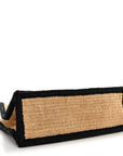 Raffia Calfskin Rive Gauche Tote Naturale Black