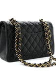 Caviar Quilted Small Double Flap Black