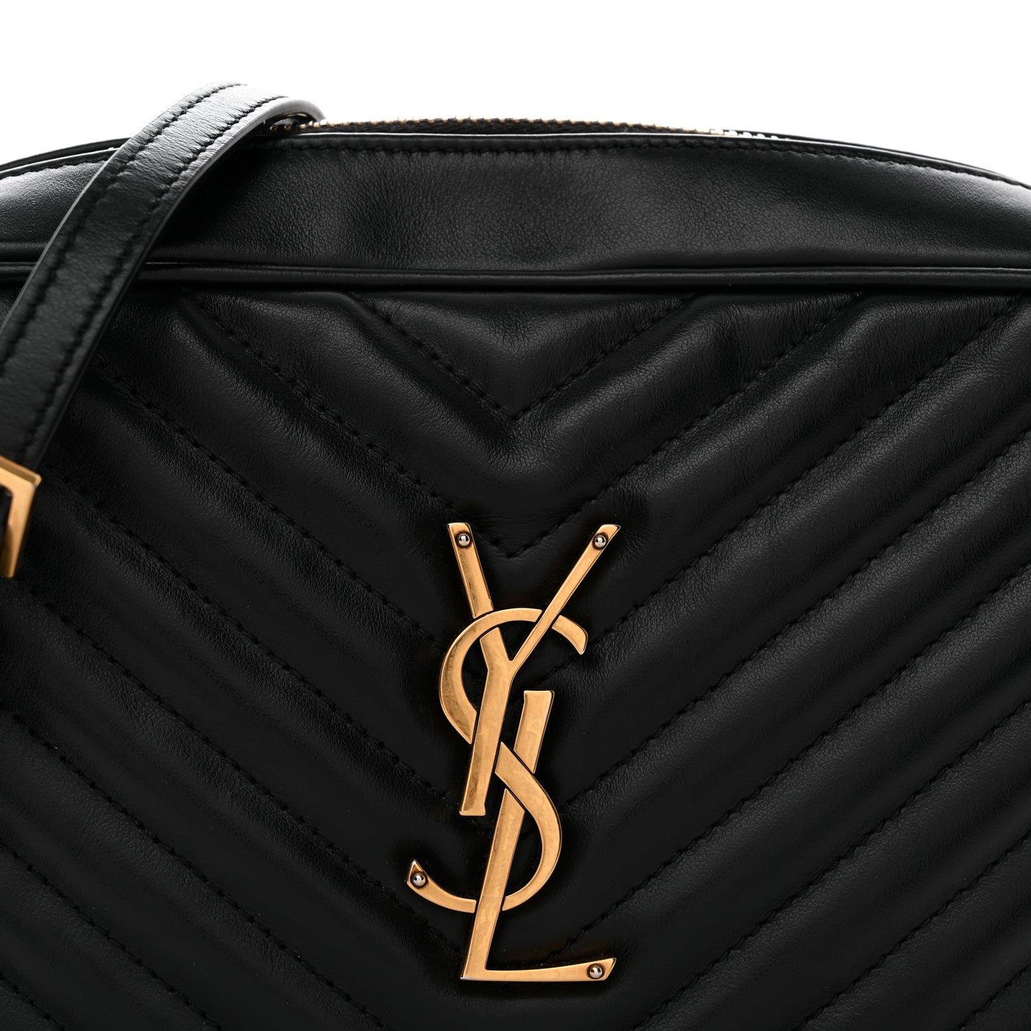 Calfskin Matelasse Monogram Lou Camera Bag Black