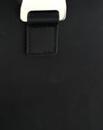 Calfskin Canvas Never Still Crossbody Flap Bag Black