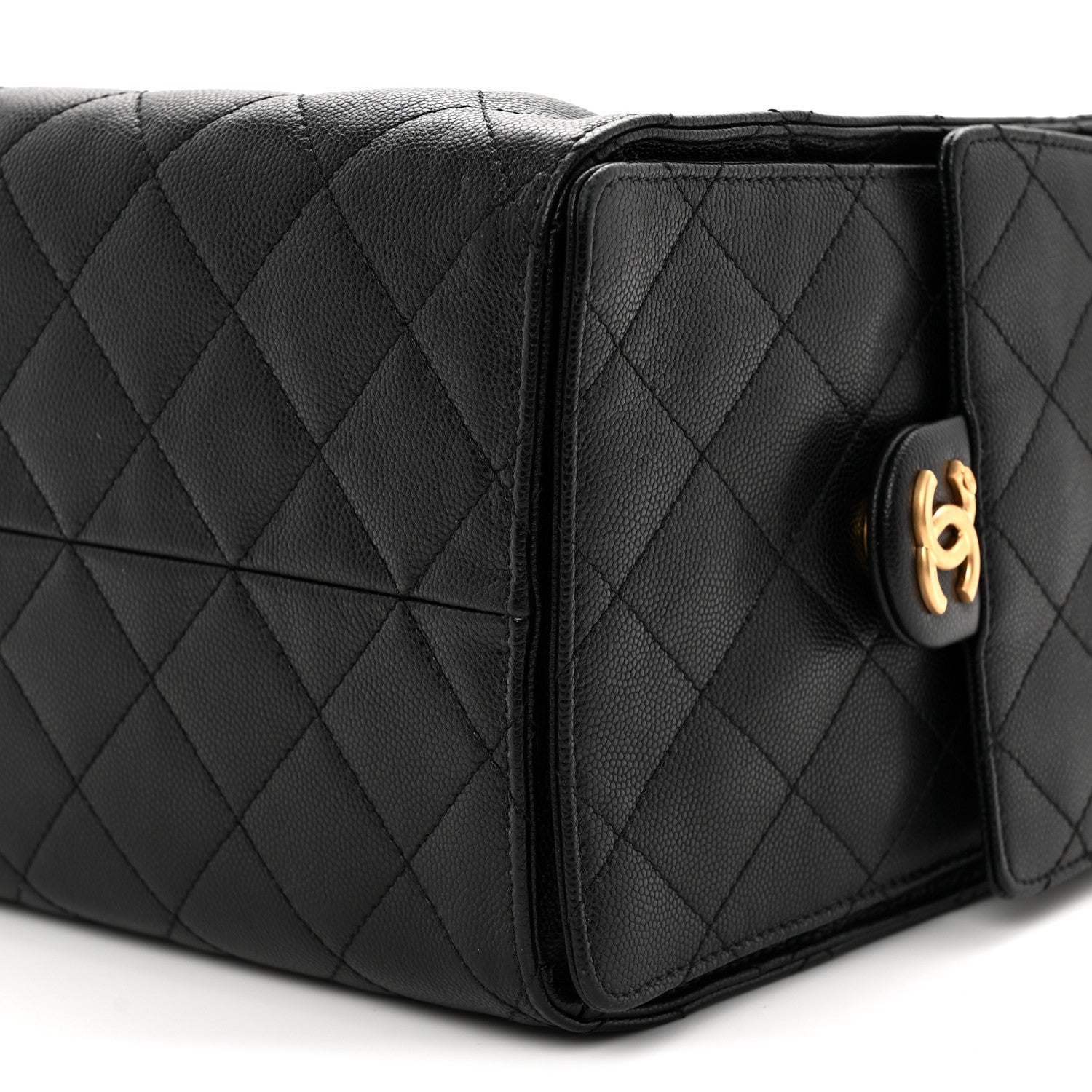 Caviar Quilted Medium CHNL 25 Handbag Black