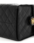 Caviar Quilted Medium CHNL 25 Handbag Black